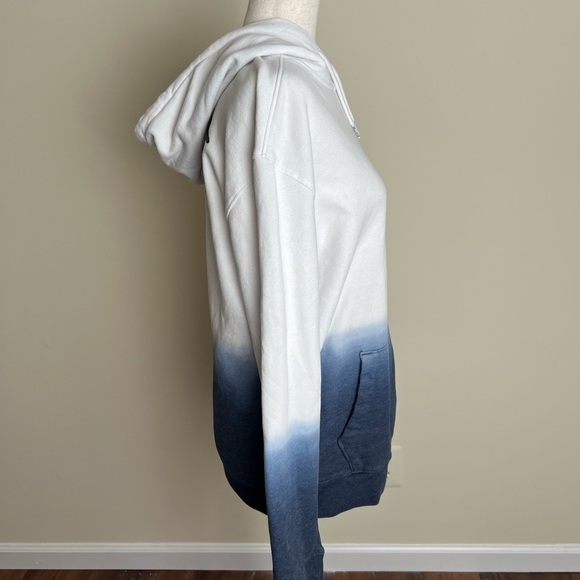 Hollister Ombre Dip Dye Hoodie Sweatshirt White Blue – Size M - Picture 5 of 9